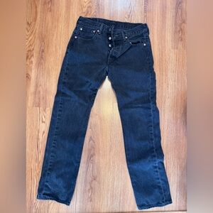 Classic quality black Levi 501 Jeans button up.  W29 L30